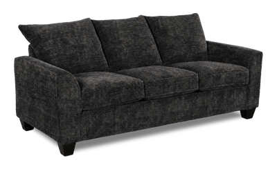 Made in Canada Customizable Sofa Lab Arc 86" Fabric Sofa Bed - Plush Charcoal | Sofa-lits personnalisable Arc de Sofa Lab de 86 po fabriqué au Canada en tissu - Plush Charcoal