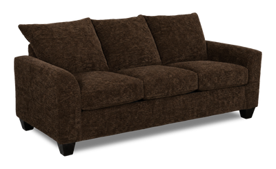 Made in Canada Customizable Sofa Lab Arc 86" Fabric Sofa Bed - Plush Chocolate | Sofa-lits personnalisable Arc de Sofa Lab de 86 po fabriqué au Canada en tissu - Plush Chocolate