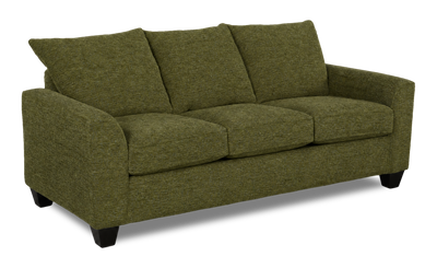 Made in Canada Customizable Sofa Lab Arc 86" Fabric Sofa Bed - Chenille Moss | Sofa-lits personnalisable Arc de Sofa Lab de 86 po fabriqué au Canada en tissu - Chenille Moss