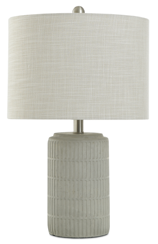 Archer 21” Grey and White Ceramic Table Lamp 