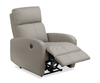 Asher 31.5" Genuine Leather Power Reclining Chair – Light Grey | Fauteuil à inclinaison électrique Asher de 31.5 po en cuir véritable - gris clair