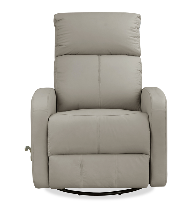 Asher 31.5\" Genuine Leather Power Reclining Chair – Light Grey