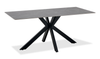 Atlas 7pc Dining Set with Table & 6 Chairs, Sintered Stone & Metal, 71"W - Grey/Black | Ensemble de salle à manger Atlas 7 pièces en pierre frittée et métal avec table de 71 po (L) et 6 chaises - gris et noir