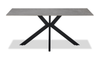 Atlas 7pc Dining Set with Table & 6 Chairs, Sintered Stone & Metal, 71"W - Grey/Black | Ensemble de salle à manger Atlas 7 pièces en pierre frittée et métal avec table de 71 po (L) et 6 chaises - gris et noir