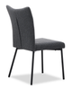 Atlas Dining Chair with Cushion Fabric Seat & Back, Metal – Grey | Chaise de salle à manger Atlas en métal avec coussin de siège et de dossier en tissu - grise