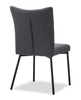 Atlas Dining Chair with Cushion Fabric Seat & Back, Metal – Grey | Chaise de salle à manger Atlas en métal avec coussin de siège et de dossier en tissu - grise