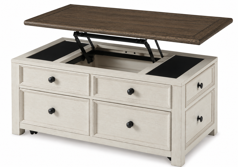 Baxter 46” Country-Style Lift-Top Coffee Table – Mocha