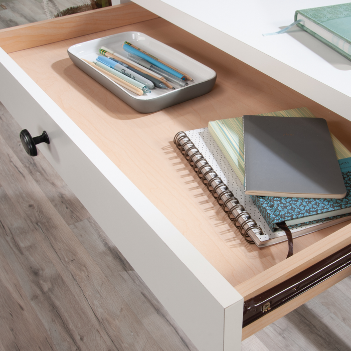 Bexley 47.17\" Writing Desk with 2 Drawers – Soft White