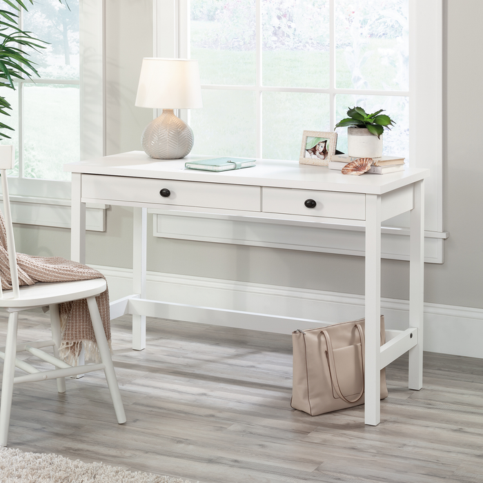 Bexley 47.17\" Writing Desk with 2 Drawers – Soft White