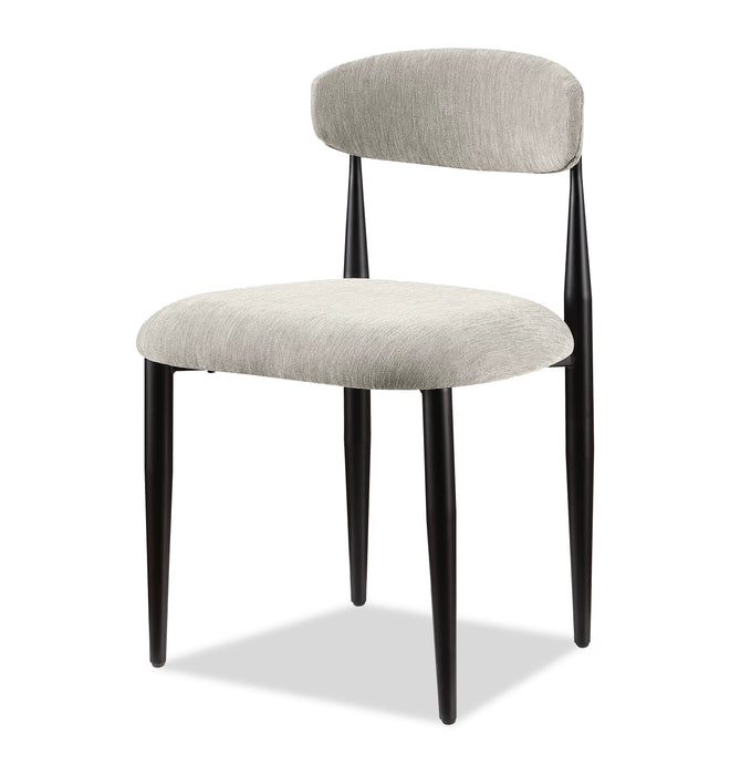Kort & Co. Capri 5pc Dining Set with Table & 4 Chairs, Gold Accent, Pedestal Base, 72\"W – Beige
