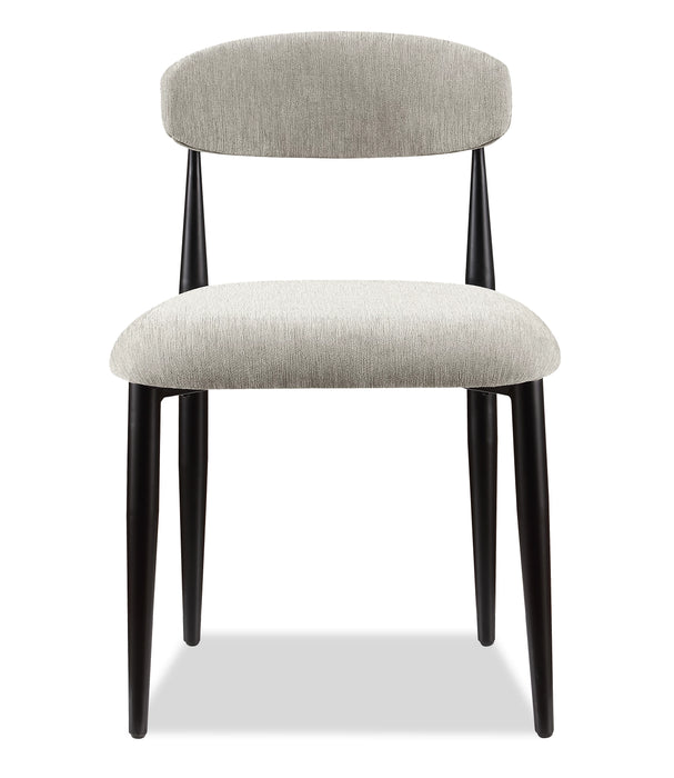Kort & Co. Capri 5pc Dining Set with Table & 4 Chairs, Gold Accent, Pedestal Base, 72\"W – Beige
