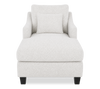Made in Canada Sofa Lab Customizable 36" Fabric Accent Chaise with Wood Legs – Teddy Snow  | Fauteuil long d’appoint personnalisable de Sofa Lab de 36 po fabriqué au Canada en tissu avec pattes en bois - Teddy Snow