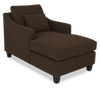 Made in Canada Sofa Lab Customizable 36" Fabric Accent Chaise with Wood Legs – Teddy Walnut  | Fauteuil long d’appoint personnalisable de Sofa Lab de 36 po fabriqué au Canada en tissu avec pattes en bois - Teddy Walnut