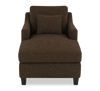 Made in Canada Sofa Lab Customizable 36" Fabric Accent Chaise with Wood Legs – Teddy Walnut  | Fauteuil long d’appoint personnalisable de Sofa Lab de 36 po fabriqué au Canada en tissu avec pattes en bois - Teddy Walnut