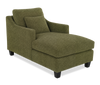 Made in Canada Sofa Lab Customizable 36" Fabric Accent Chaise with Wood Legs – Chenille Moss  | Fauteuil long d’appoint personnalisable de Sofa Lab de 36 po fabriqué au Canada en tissu avec pattes en bois - Chenille Moss