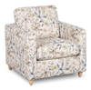 Made in Canada Sofa Lab Customizable Club 36" Fabric Accent Chair with Wood Legs – Dust Accent Fabric | Fauteuil d’appoint personnalisable Club de Sofa Lab de 36 po fabriqué au Canada en tissu avec pattes en bois - tissu décoratif Dust