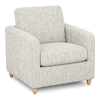 Made in Canada Sofa Lab Customizable Club 36\" Fabric Accent Chair with Wood Legs – Rust Accent Fabric 