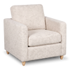 Made in Canada Sofa Lab Customizable Club 36" Fabric Accent Chair with Wood Legs – Chenille White | Fauteuil d’appoint personnalisable Club de Sofa Lab de 36 po fabriqué au Canada en tissu avec pattes en bois - Chenille White