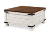 Croft 36” Country-Style Lift-Top Coffee Table with Storage - Mocha
