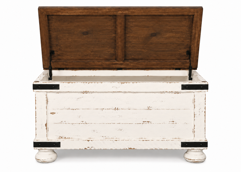 Croft 36” Country-Style Lift-Top Coffee Table with Storage - Mocha