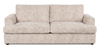 Made in Canada Customizable Sofa Lab Curve 86\" Fabric Condo Sofa  – Plush Parchment