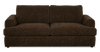 Made in Canada Customizable Sofa Lab Curve 86\" Fabric Condo Sofa  – Plush Chocolate
