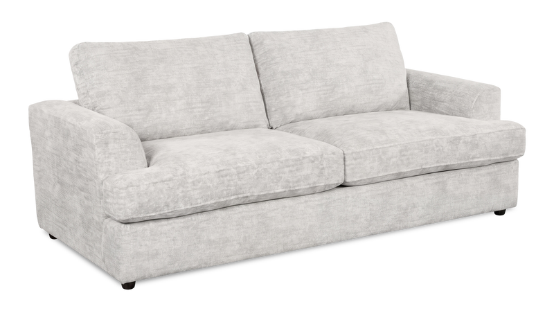 Made in Canada Customizable Sofa Lab Curve 88\" Fabric Sofa – Plush Oyster