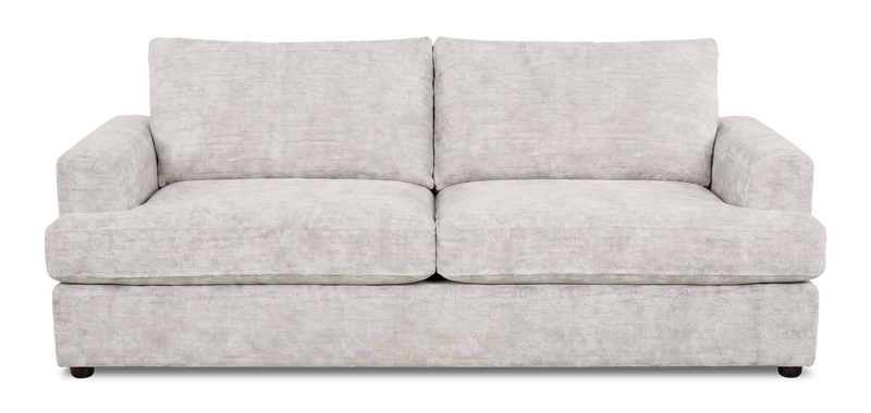 Made in Canada Customizable Sofa Lab Curve 88\" Fabric Sofa – Plush Oyster