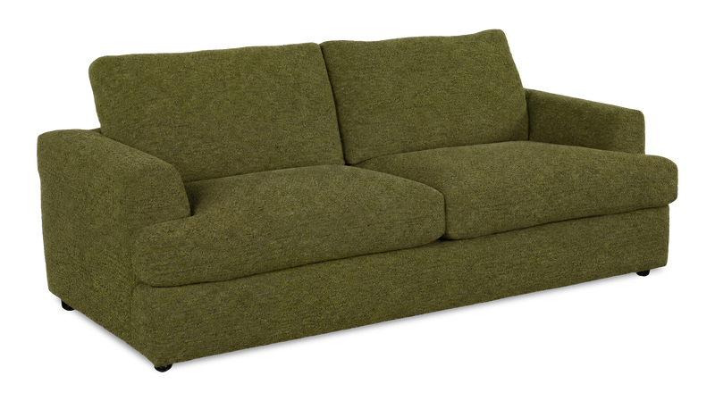 Made in Canada Customizable Sofa Lab Curve 88\" Fabric Sofa – Chenille Moss