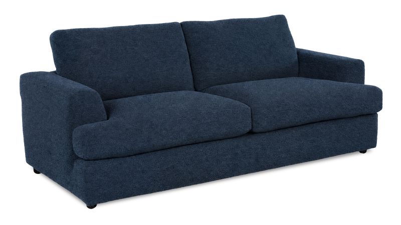 Made in Canada Customizable Sofa Lab Curve 88\" Fabric Sofa – Chenille Pacific
