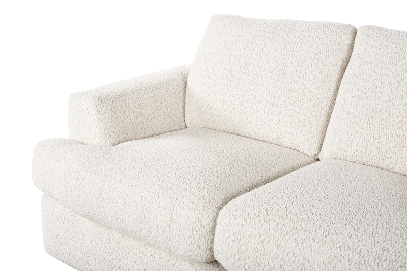 Made in Canada Customizable Sofa Lab Curve 65\" Fabric Loveseat - Teddy Riverrock