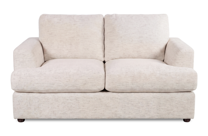 Made in Canada Customizable Sofa Lab Curve 65\" Fabric Loveseat - Chenille White