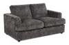 Made in Canada Customizable Sofa Lab Curve 65\" Fabric Loveseat - Plush Charcoal 