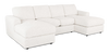 Made in Canada Customizable Sofa Lab Curve Fabric Double Chaise Sectional - Teddy Snow