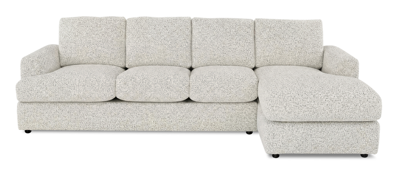 Made in Canada Customizable Sofa Lab Curve Right-Facing Fabric Sofa Chaise  – Teddy Riverrock