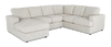 Made in Canada Customizable Sofa Lab Curve 3 Piece Left-Facing Fabric Sectional with Chaise – Teddy Riverrock