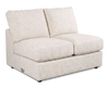 Made in Canada Customizable Sofa Lab Curve 47" Armless Fabric Loveseat - Chenille White | Causeuse sans accoudoirs personnalisable Curve de Sofa Lab de 47 po fabriquée au Canada en tissu Chenille - Chenille White