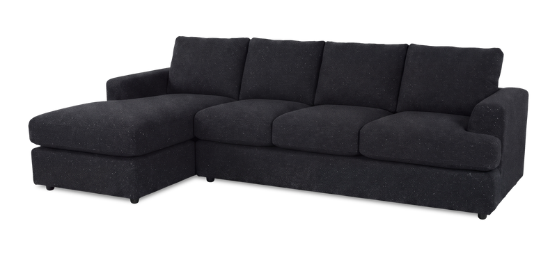 Made in Canada Customizable Sofa Lab Curve Left-Facing Fabric Sofa Chaise  – Teddy Raven