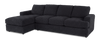 Made in Canada Customizable Sofa Lab Curve Fabric Left-Facing Sofabed Sectional - Teddy Raven