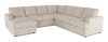 Made in Canada Customizable Sofa Lab Curve 4-Piece Left-Facing Sectional with Chaise - Chenille White