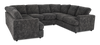 Made in Canada Customizable Sofa Lab Curve U-Shaped Sectional - Plush Charcoal | Sofa sectionnel en U personnalisable Curve de Sofa Lab fabriqué au Canada en tissu - Plush Charcoal