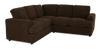 Made in Canada Customizable Sofa Lab Curve 2-Piece Fabric Sectional - Plush Chocolate | Sofa sectionnel 2 pièces personnalisable Curve de Sofa Lab fabriqué au Canada en tissu - Plush Chocolate