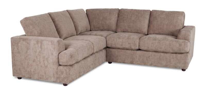 Made in Canada Customizable Sofa Lab Curve 2-Piece Fabric Sectional - Chenille Praline