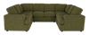 Made in Canada Customizable Sofa Lab Curve U-Shaped Sectional - Chenille Moss| Sofa sectionnel en U personnalisable Curve de Sofa Lab fabriqué au Canada en tissu - Chenille Moss