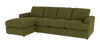 Made in Canada Customizable Sofa Lab Curve Left-Facing Fabric Sofa Chaise  – Chenille Moss