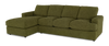 Made in Canada Customizable Sofa Lab Curve Fabric Left-Facing Sofabed Sectional - Chenille Moss | Sofa-lit sectionnel de gauche personnalisable Curve de Sofa Lab fabriqué au Canada en tissu - Chenille Moss