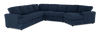 Made in Canada Customizable Sofa Lab Curve 4-Piece Right-Facing Sectional with Cuddler - Chenille Pacific