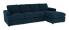 Made in Canada Customizable Sofa Lab Curve Right-Facing Fabric Sofa Chaise  – Chenille Pacific