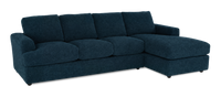Made in Canada Customizable Sofa Lab Curve Right-Facing Fabric Sofa Chaise  – Chenille Pacific 