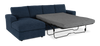 Made in Canada Customizable Sofa Lab Curve Fabric Left-Facing Sofabed Sectional - Chenille Pacific | Sofa-lit sectionnel de gauche personnalisable Curve de Sofa Lab fabriqué au Canada en tissu - Chenille Pacific